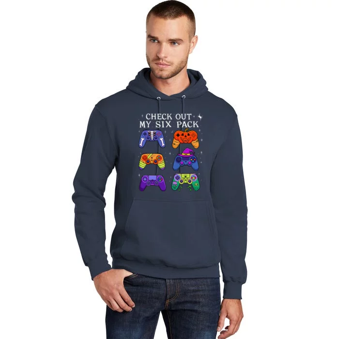 Check Out My 6 Six Pack Video Game Halloween Gamers Tall Hoodie