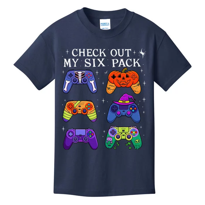 Check Out My 6 Six Pack Video Game Halloween Gamers Kids T-Shirt