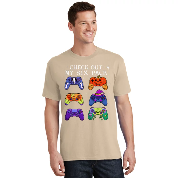 Check Out My 6 Six Pack Video Game Halloween Gamers T-Shirt