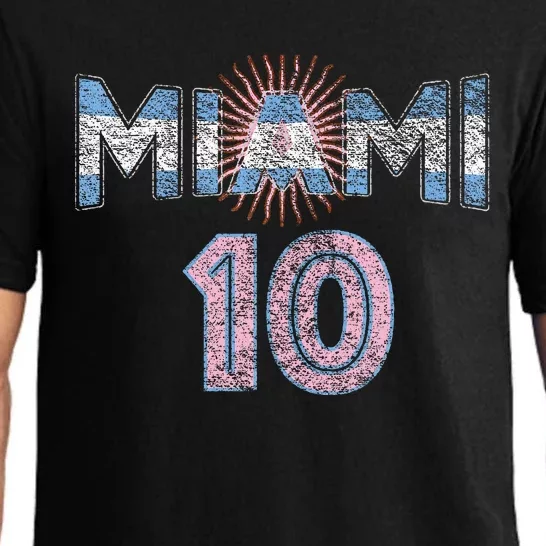 City Of Miami Argentina Blue Pink Sun 10 Flag Pajama Set