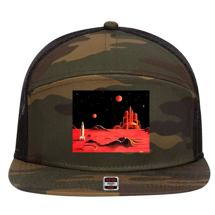 City On Mars 7 Panel Mesh Trucker Snapback Hat