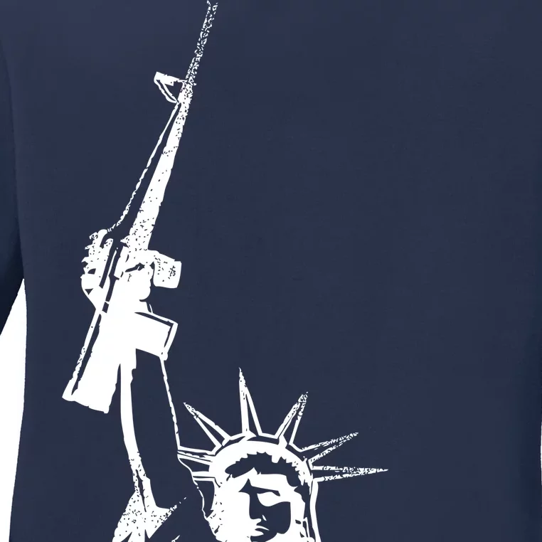 Come & Take It Liberty Gun & Second Amendment Ladies Long Sleeve Shirt