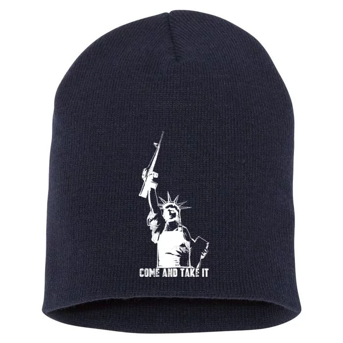 Come & Take It Liberty Gun & Second Amendment Short Acrylic Beanie