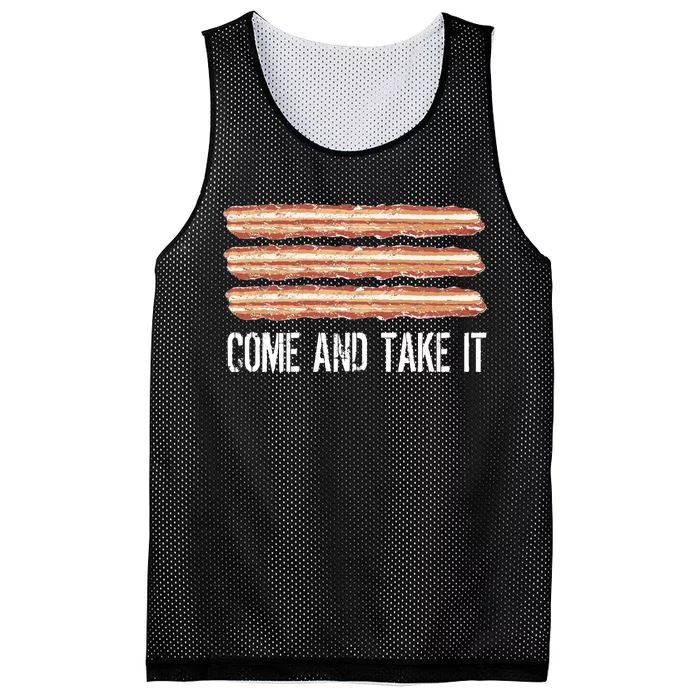 Come and Take It Bacon Mesh Reversible Basketball Jersey Tank