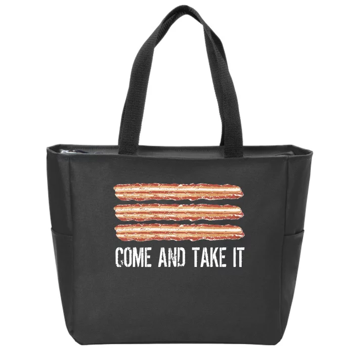 Come and Take It Bacon Zip Tote Bag