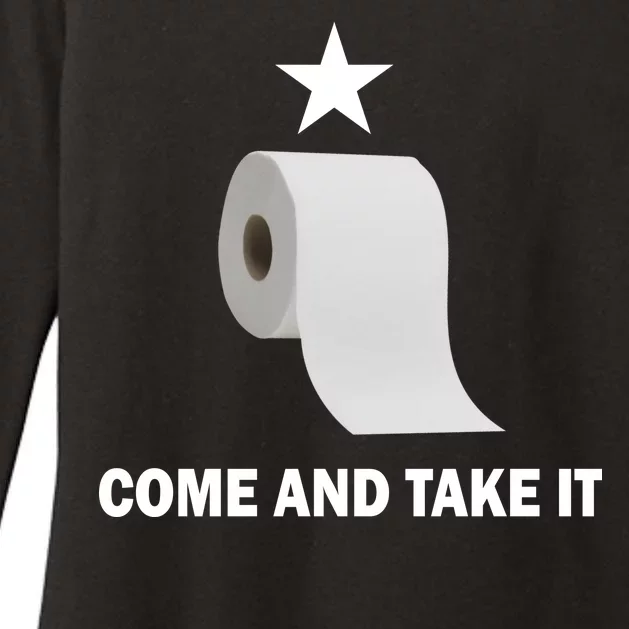 Come and Take It Funny Toilet Paper Womens CVC Long Sleeve Shirt