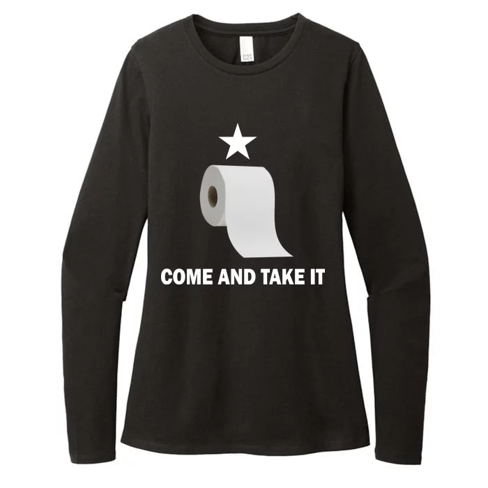 Come and Take It Funny Toilet Paper Womens CVC Long Sleeve Shirt