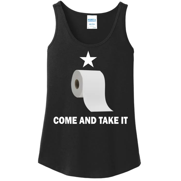 Come and Take It Funny Toilet Paper Ladies Essential Tank