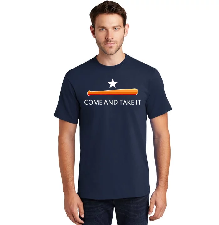 Come and Take It Houston Vintage Baseball Bat Flag Tall T-Shirt