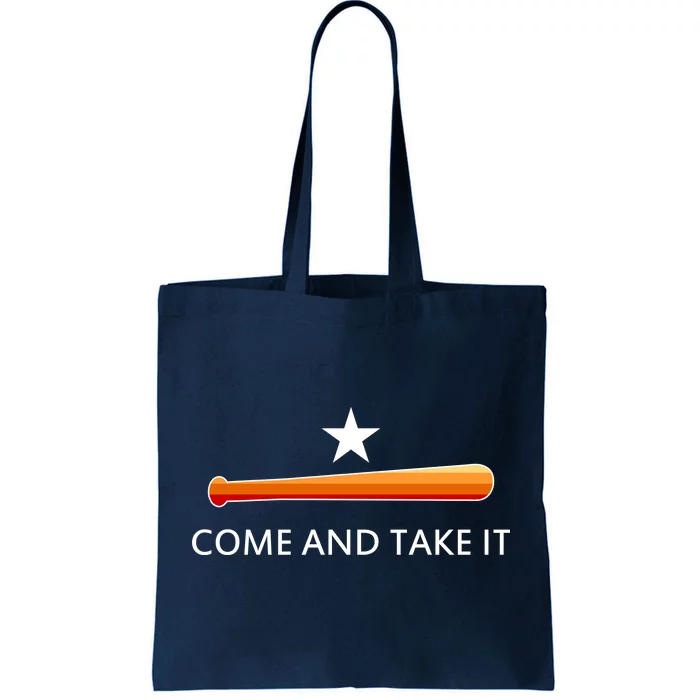 Come and Take It Houston Vintage Baseball Bat Flag Tote Bag