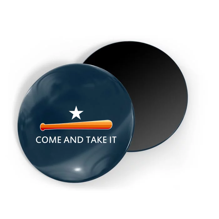 Come and Take It Houston Vintage Baseball Bat Flag Magnet