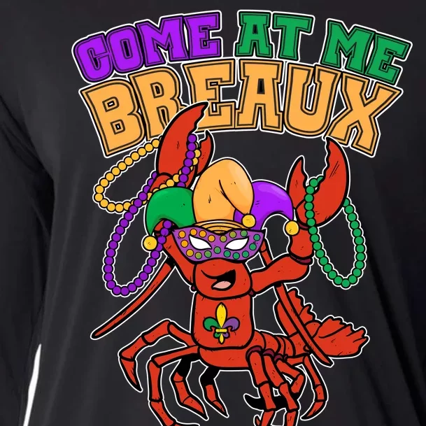 Come At Me Breaux Mardi Gras Crawfish Cooling Performance Long Sleeve Crew