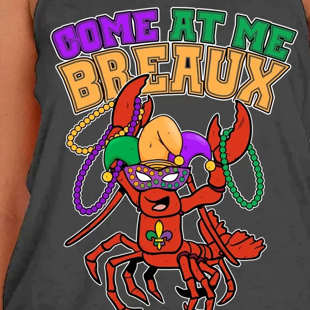 Come At Me Breaux Mardi Gras Crawfish Women's Knotted Racerback Tank