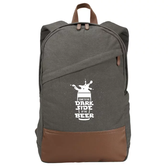 Come To The Dark Side Of The Beer Cotton Canvas Backpack