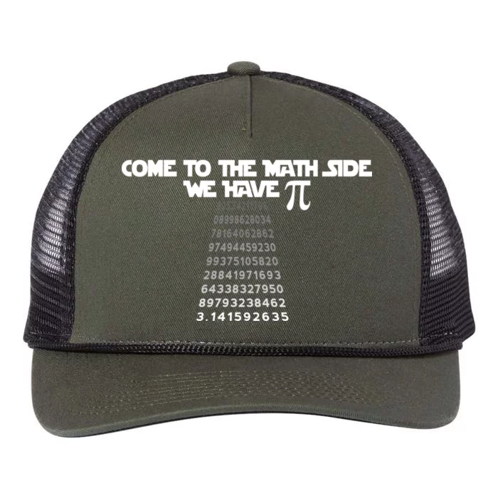 Come To The Math Side We Have Pi 3.14 Retro Rope Trucker Hat Cap