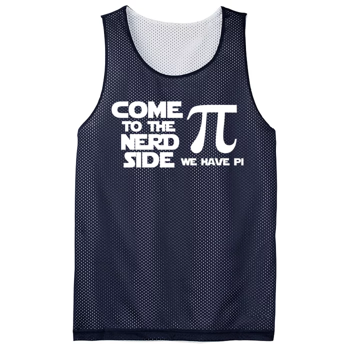 Come To The Nerd Side We Have Pi Mesh Reversible Basketball Jersey Tank