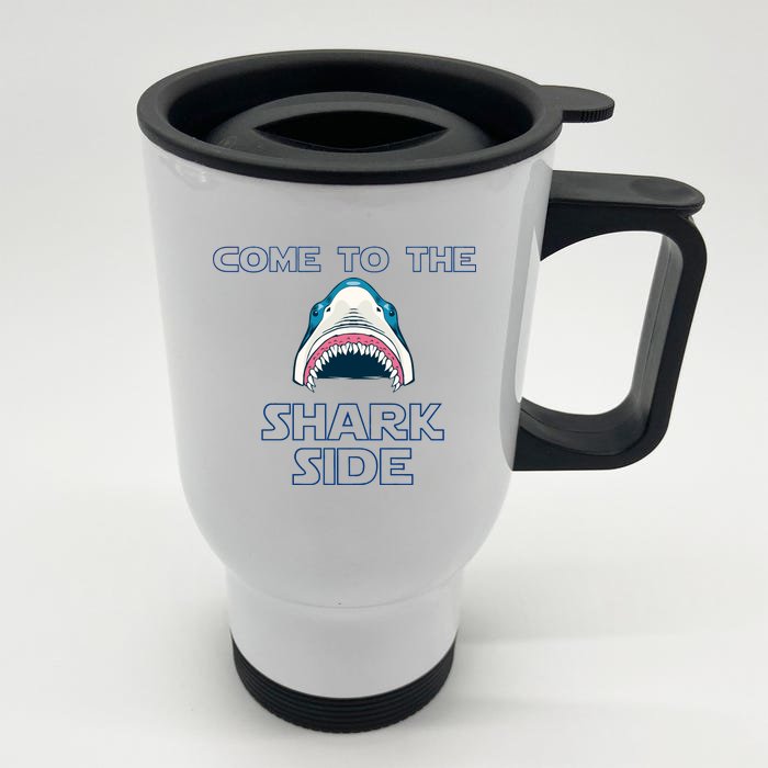 Come To The Shark Side Front & Back Stainless Steel Travel Mug