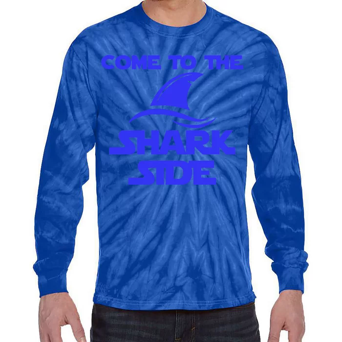 Come To The Shark Side Funny Tie-Dye Long Sleeve Shirt