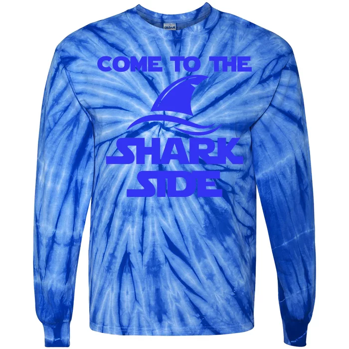 Come To The Shark Side Funny Tie-Dye Long Sleeve Shirt