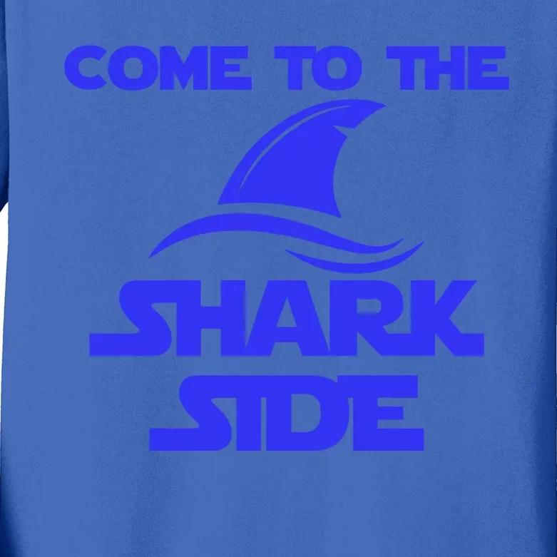 Come To The Shark Side Funny Kids Long Sleeve Shirt