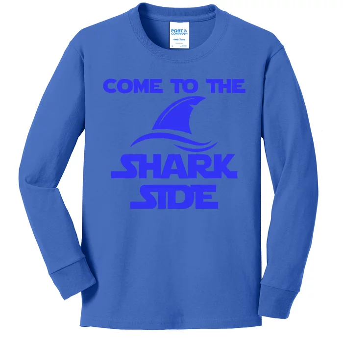 Come To The Shark Side Funny Kids Long Sleeve Shirt