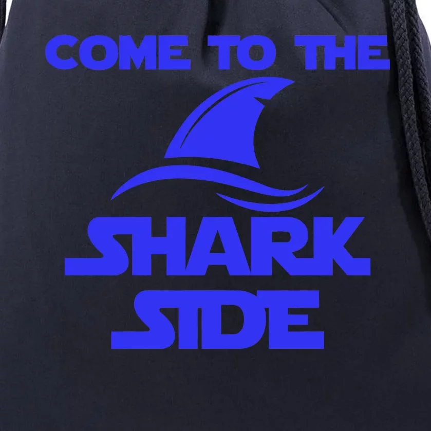 Come To The Shark Side Funny Drawstring Bag