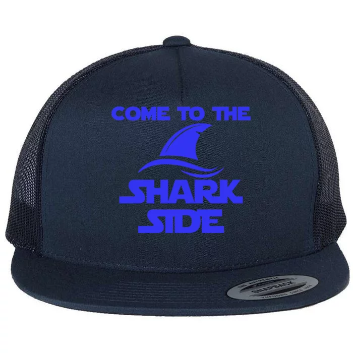 Come To The Shark Side Funny Flat Bill Trucker Hat