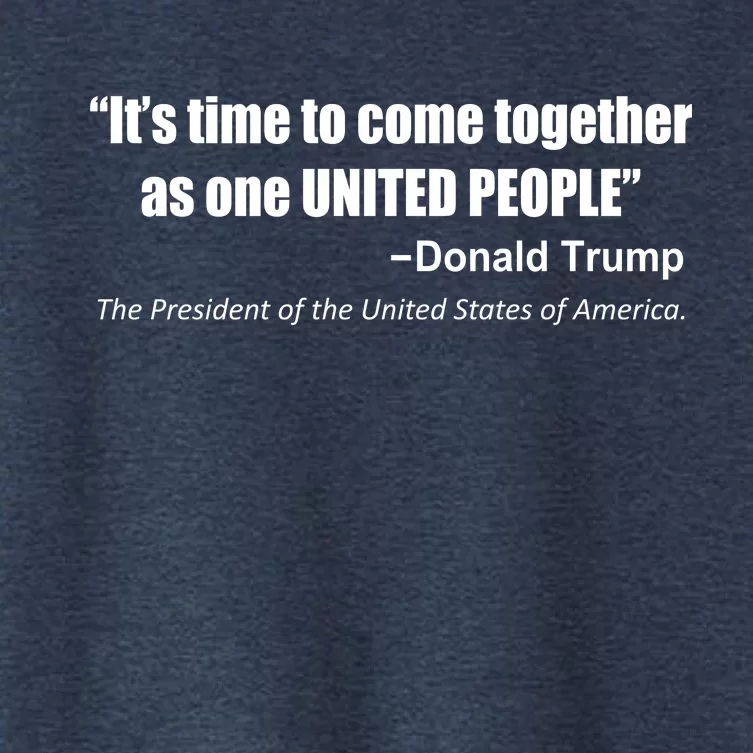 Come Together As One United People President Donald Trump Quote Women's Crop Top Tee