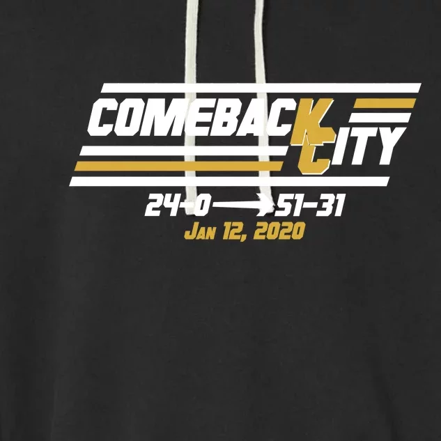 Comeback City Kansas City Football Garment-Dyed Fleece Hoodie