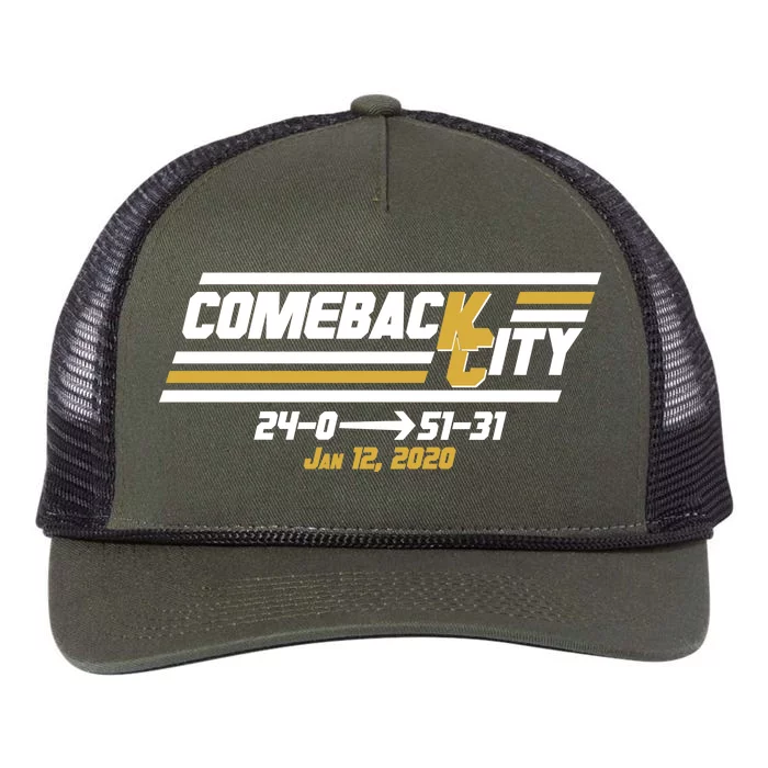 Comeback City Kansas City Football Retro Rope Trucker Hat Cap