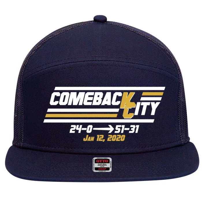 Comeback City Kansas City Football 7 Panel Mesh Trucker Snapback Hat