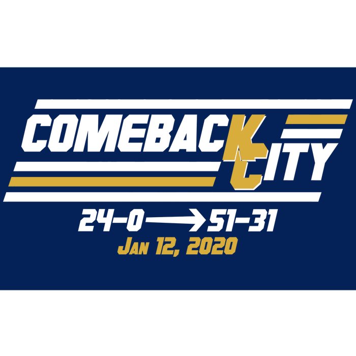 Comeback City Kansas City Football Bumper Sticker