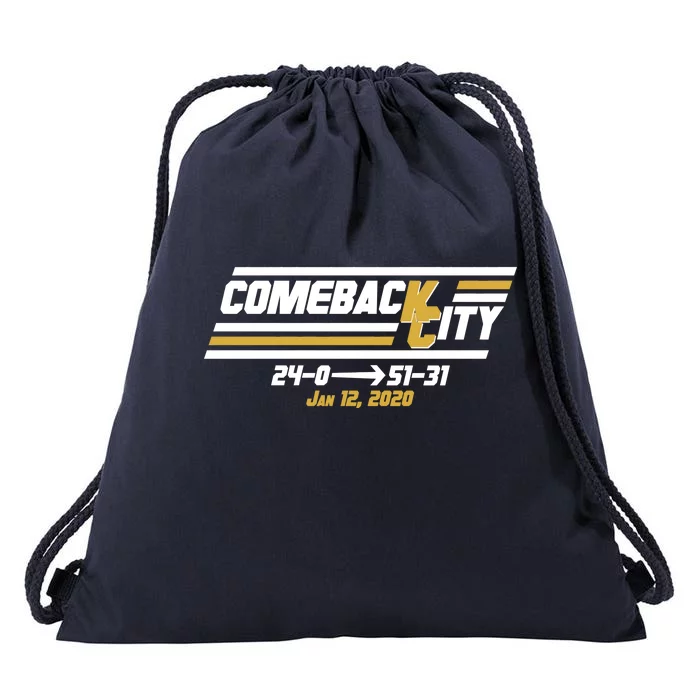 Comeback City Kansas City Football Drawstring Bag