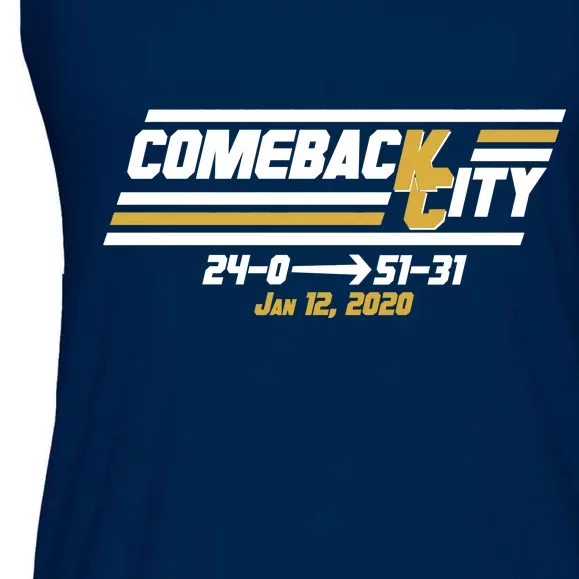 Comeback City Kansas City Football Ladies Essential Flowy Tank