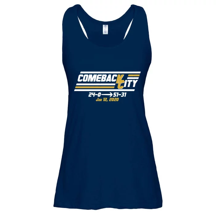 Comeback City Kansas City Football Ladies Essential Flowy Tank