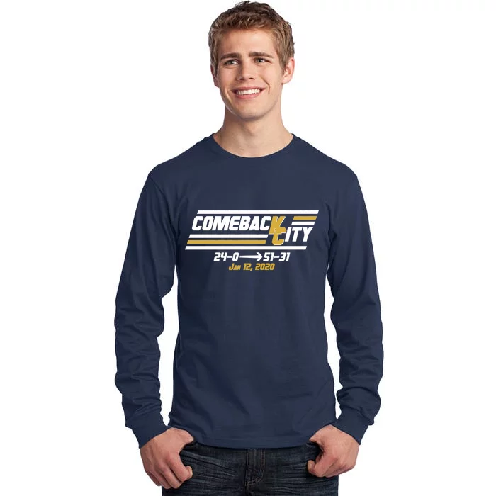 Comeback City Kansas City Football Tall Long Sleeve T-Shirt