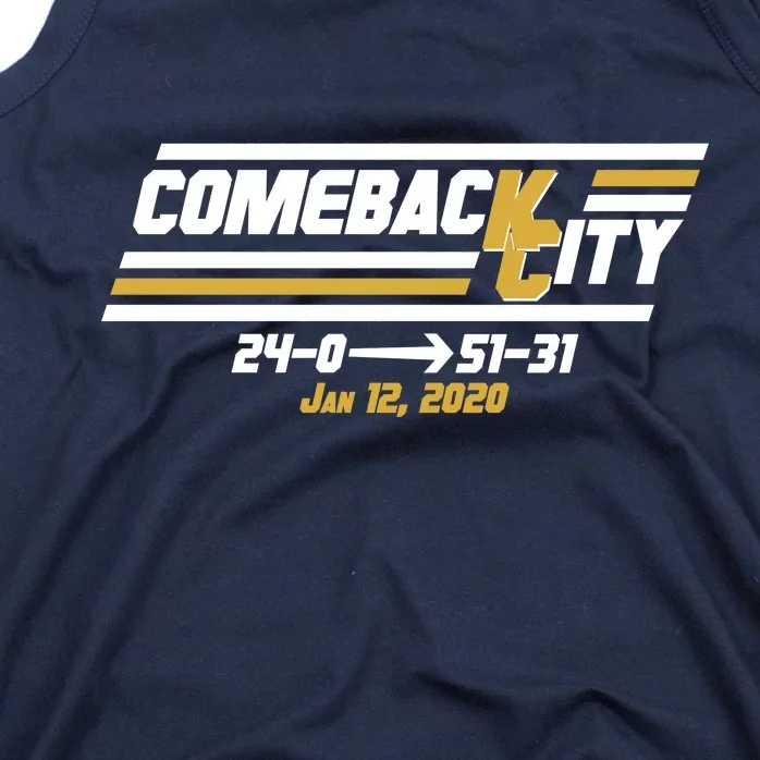 Comeback City Kansas City Football Tank Top