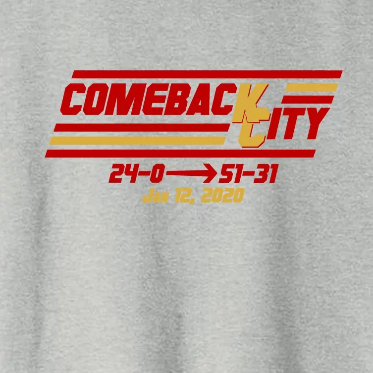 Comeback City Kansas City Football Women's Crop Top Tee