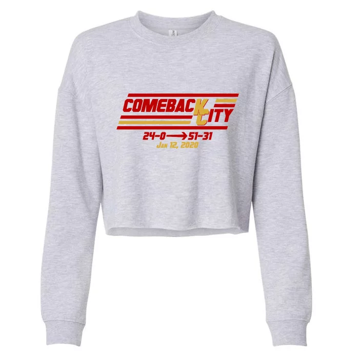 Comeback City Kansas City Football Cropped Pullover Crew