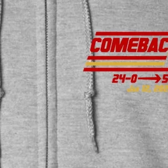 Comeback City Kansas City Football Full Zip Hoodie