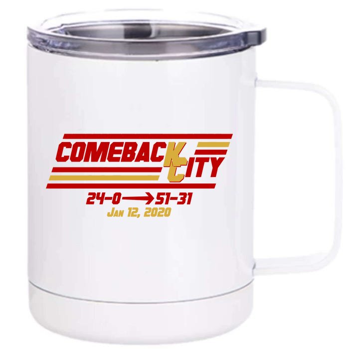 Comeback City Kansas City Football Front & Back 12oz Stainless Steel Tumbler Cup