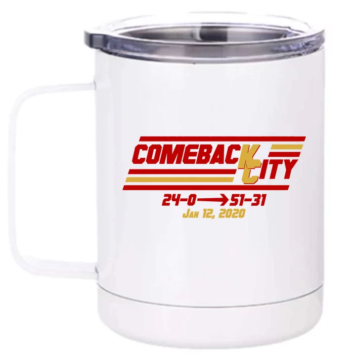 Comeback City Kansas City Football Front & Back 12oz Stainless Steel Tumbler Cup