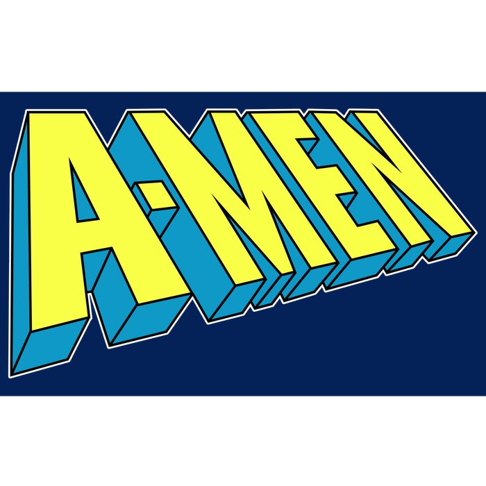 Comic Superhero Styled A-MEN Bumper Sticker