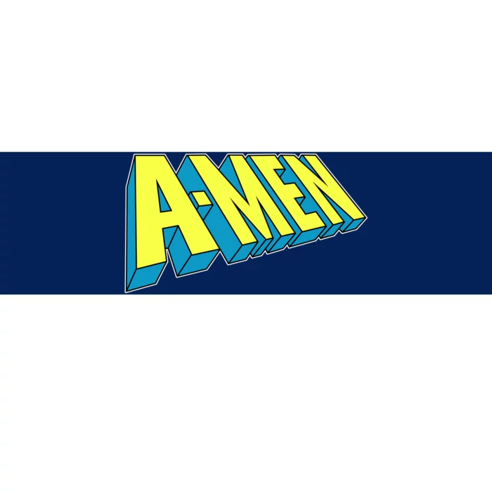 Comic Superhero Styled A-MEN Bumper Sticker