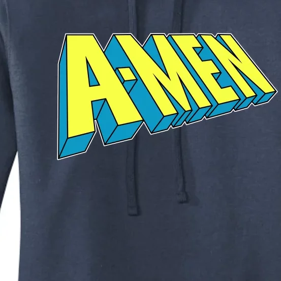 Comic Superhero Styled A-MEN Women's Pullover Hoodie