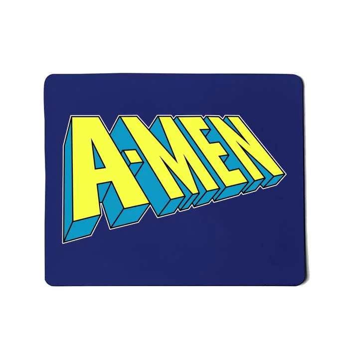 Comic Superhero Styled A-MEN Mousepad