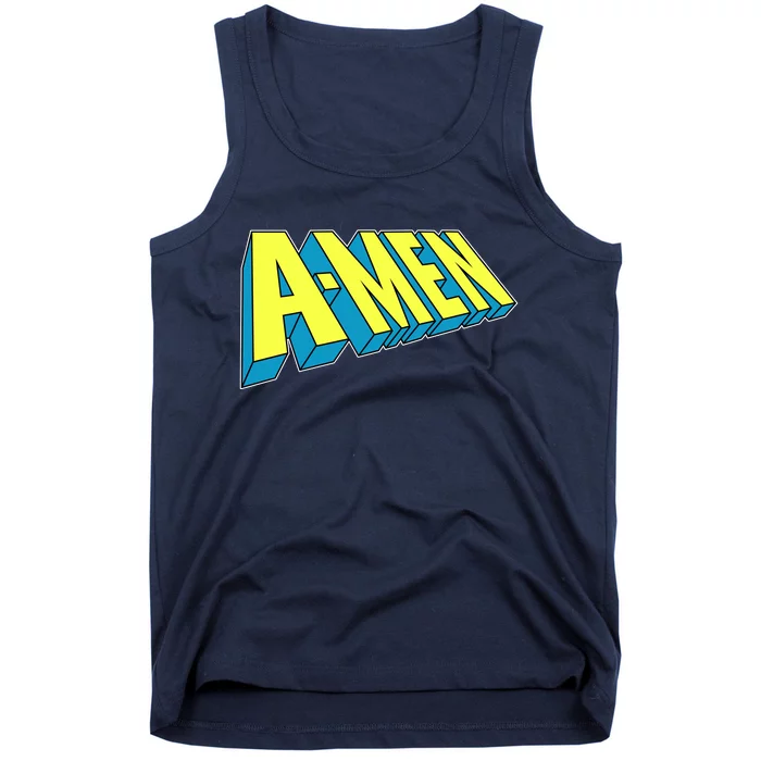 Comic Superhero Styled A-MEN Tank Top