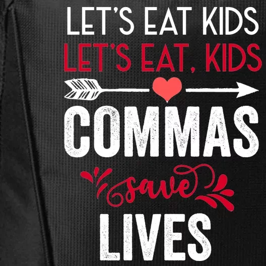 Commas Save Lives Funny City Backpack