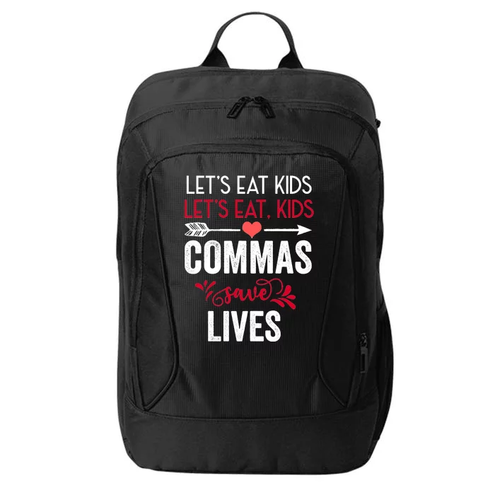 Commas Save Lives Funny City Backpack