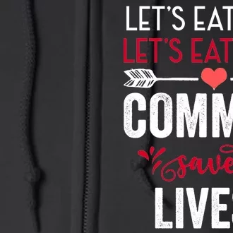 Commas Save Lives Funny Full Zip Hoodie